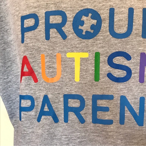 Gray short sleeve Autism T-shirt.   NWT  SIZE Large. UNISEX - Picture 3 of 8